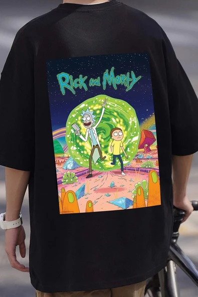 Unisex Rick and Morty Baskılı T-shirt ürün görseli