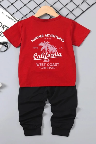 Çocuk California Baskılı Alt - Üst Eşofman Takımı - Resim 3