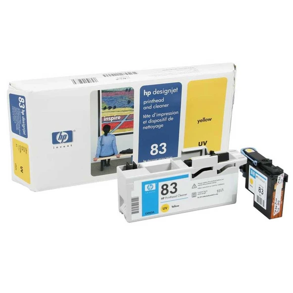 Hp C4963A (83) Eski Tarihli Orjinal UV Sarı Baskı Kafası ve Baskı Kafası Temizleyicisi