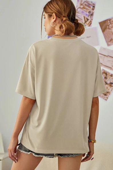 Unisex Butterfly Song Baskılı T-shirt - Resim 7