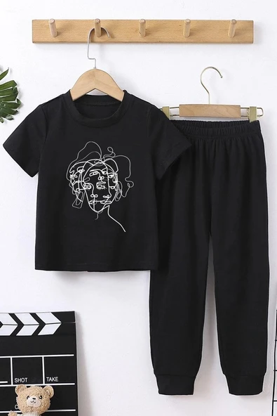 Çocuk Woman one line Alt - Üst Eşofman Takımı ürün görseli 1