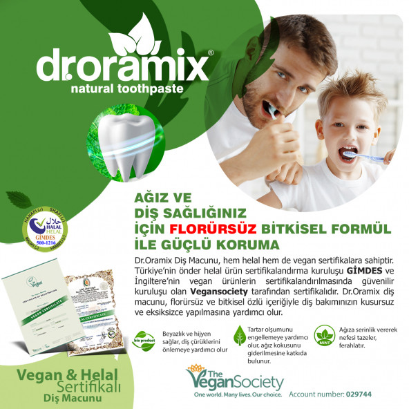 Dr. Oramix - Florürsüz Misvaklı Naneli Diş Macunu - 2