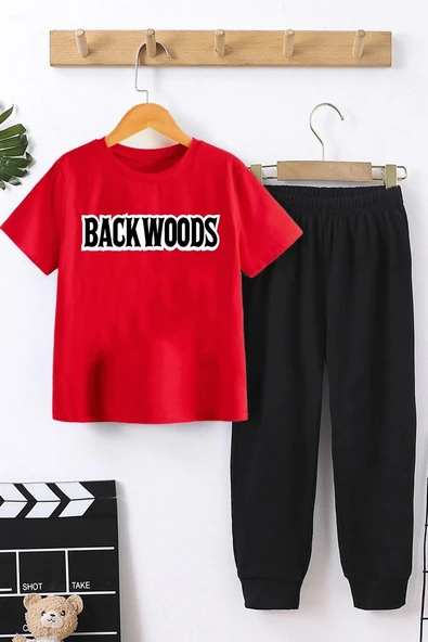 Çocuk Backwoods Baskılı Alt - Üst Eşofman Takımı ürün görseli 1