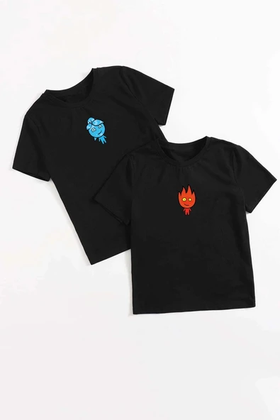 Sevgili Tshirt Çift Kombini Ateş Su Avatar - 2