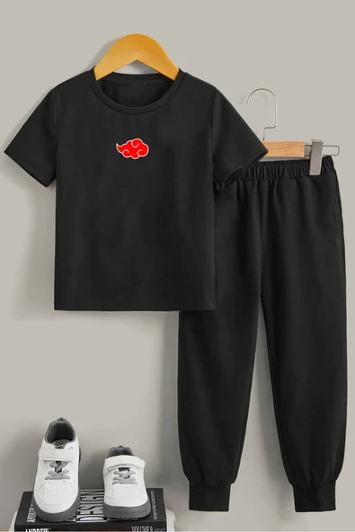 Çocuk Ninja Akatsuki Alt - Üst Eşofman Takımı - Resim 6