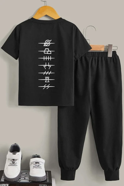 Çocuk Ninja Akatsuki Alt - Üst Eşofman Takımı - Resim 5