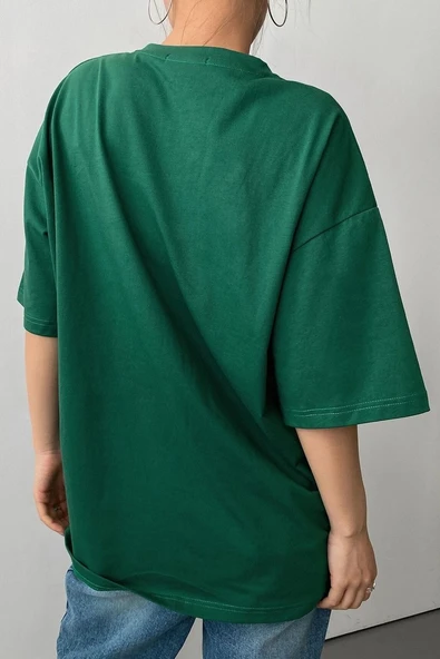 Unisex X Baskılı T-shirt - 4