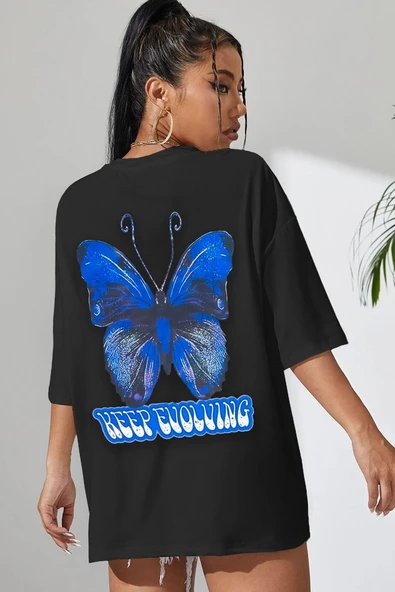 Unisex Butterfly Baskılı T-shirt