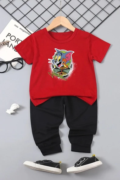 Çocuk Tom & Jerry Alt - Üst Eşofman Takımı ürün görseli 1