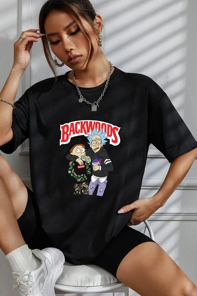 Unisex Backwoods Baskılı T-shirt
