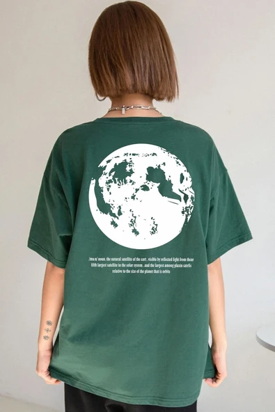 Unisex The Moon Baskılı T-shirt - 3