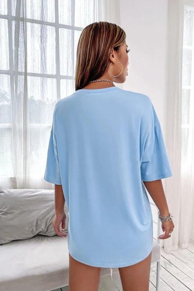 Unisex Palm Springs Baskılı T-shirt - Resim 9