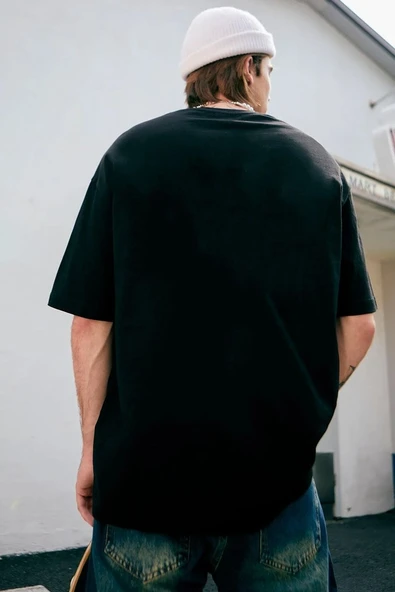 Unisex Just Baskılı T-shirt - Resim 3