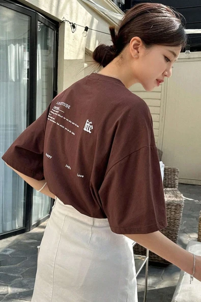 Unisex Life Baskılı T-shirt - 9