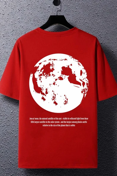 Unisex The Moon Baskılı T-shirt - 5
