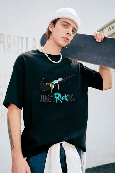 Unisex Just Baskılı T-shirt - Resim 2