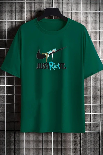 Unisex Just Baskılı T-shirt - Resim 4