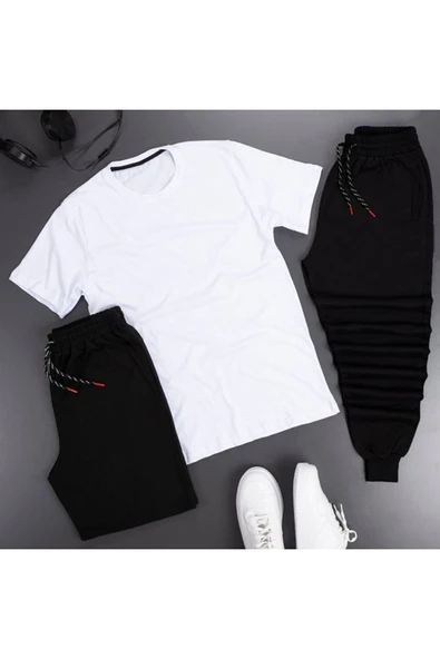 3'lü Unisex Spor Eşofman Takımı Kombini ürün görseli