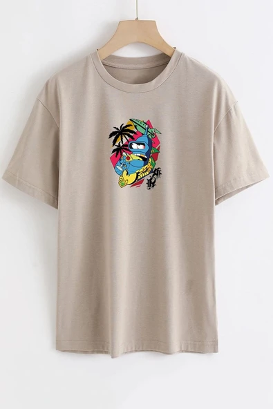 Unisex Crazy Banana Baskılı T-shirt - 5