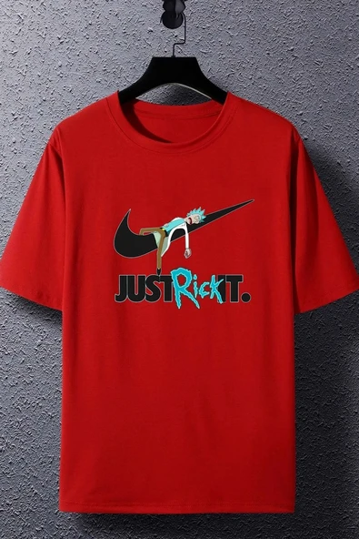 Unisex Just Baskılı T-shirt - Resim 6