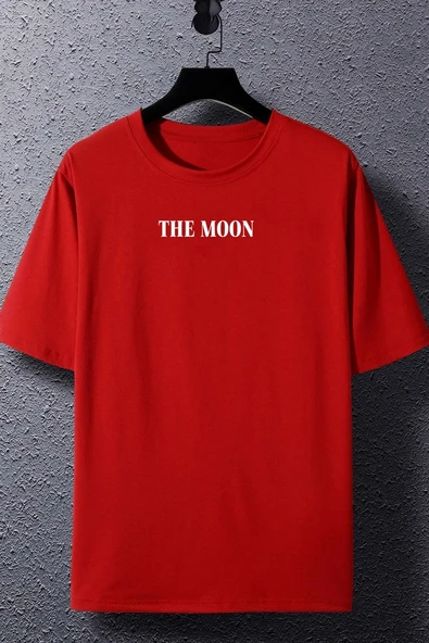 Unisex The Moon Baskılı T-shirt - 6