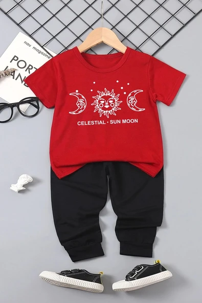 Çocuk Sun Moon Alt - Üst Eşofman Takımı - 3
