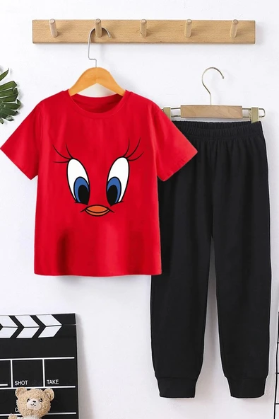 Çocuk Tweety Alt - Üst Eşofman Takımı - 7