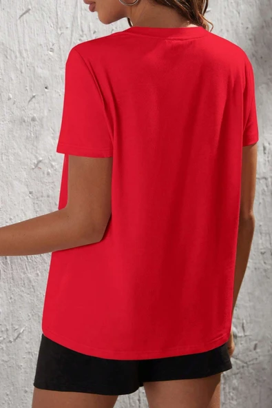 Kalp Baskı Şort Takım - Resim 6