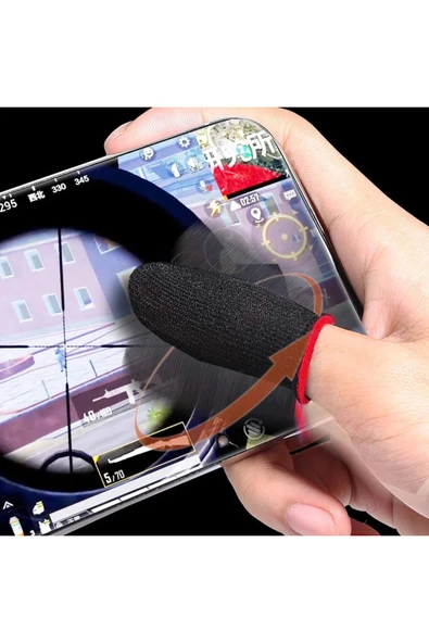 E-spor Mobil Oyun Parmak Eldivenleri Süper Pubg Karbon Fiber Kumaş 1 Çift - 2 Parmaklık Dayanıklı - 5