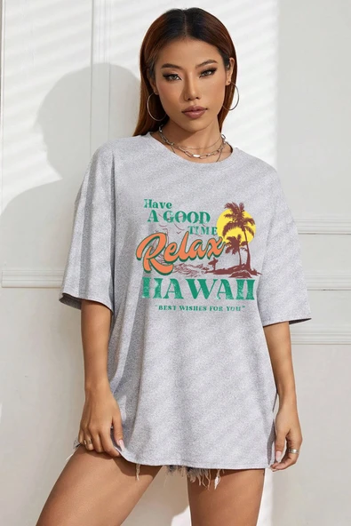 Unisex Hawaii Tasarım Tshirt - Resim 3
