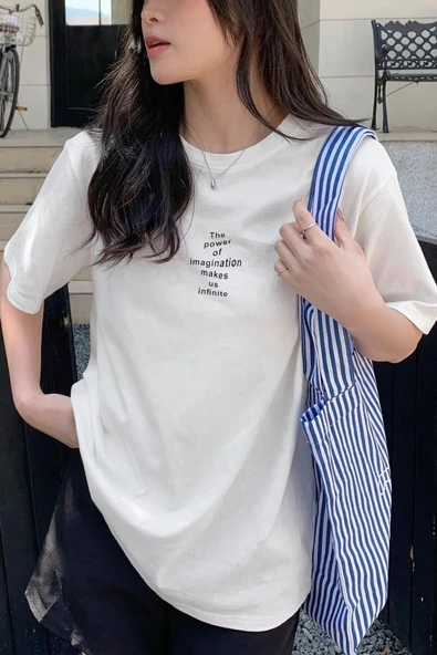 Unisex The Power Of Baskılı Tasarım Tshirt - 11
