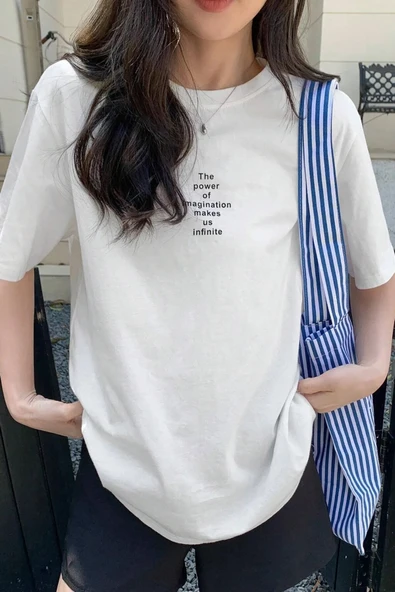 Unisex The Power Of Baskılı Tasarım Tshirt - 9