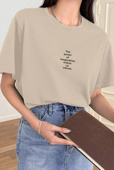 Unisex The Power Of Baskılı Tasarım Tshirt - 2