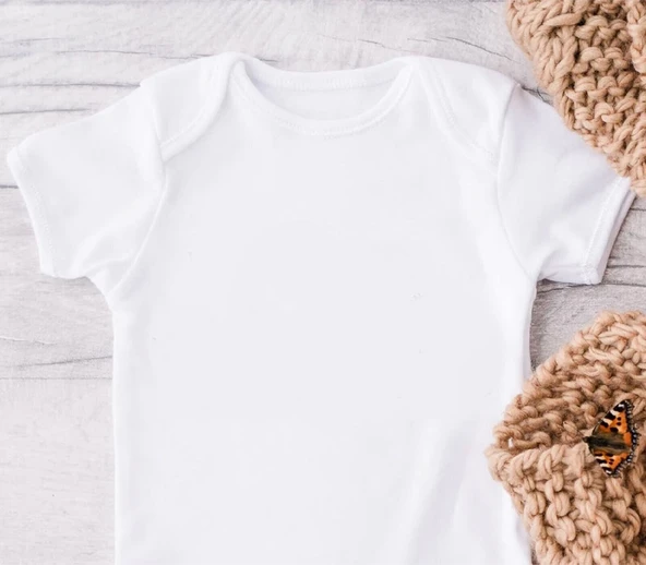 Sema Baby Prematüre Yarım Kol Penye Çıtçıtlı Badi - Beyaz - Resim 2