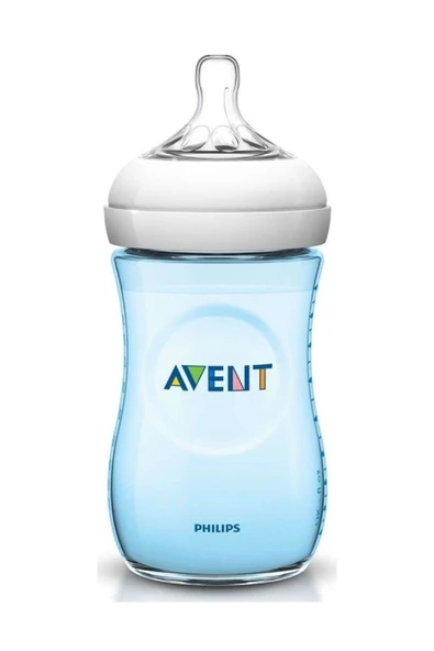 Avent Natural PP Biberon 260 ml - Mavi - Resim 2