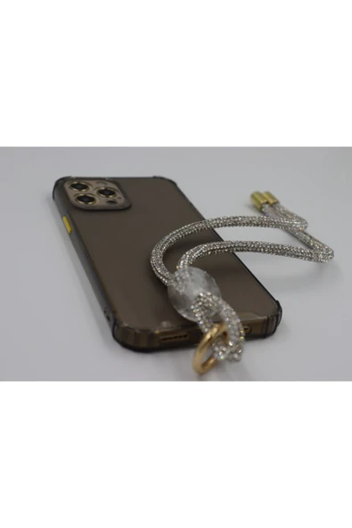 Taşlı Her Telefona Ayarlanabilir Ölçüde Her Telefona Uyumlu Bileklik Askısı - Resim 6
