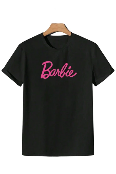 Barbie Baskılı 2'li Paket Kadın Oversize Tshirt - Resim 9