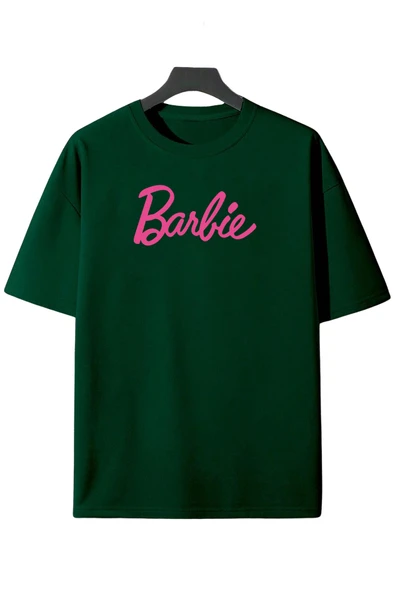Barbie Baskılı 2'li Paket Kadın Oversize Tshirt - Resim 5