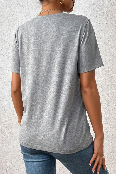 Unisex Make Up Siluet Baskılı Tasarım Tshirt - Resim 8