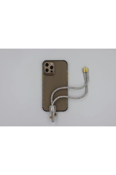 Taşlı Her Telefona Ayarlanabilir Ölçüde Her Telefona Uyumlu Bileklik Askısı - Resim 4