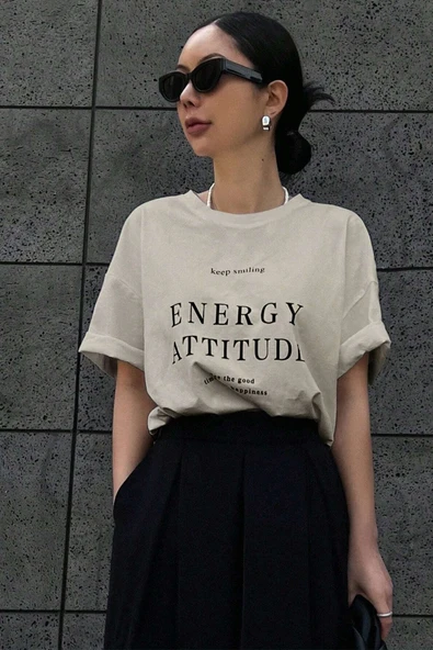 Unisex Energy Baskılı Tasarım Tshirt - Resim 9