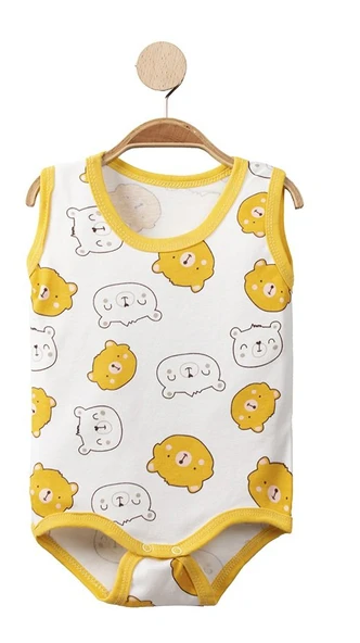 Ayıcıklı Pamuklu Çıtçıtlı Bebek Badi Bebek Body 1/3yaş