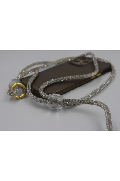 Taşlı Her Telefona Ayarlanabilir Ölçüde Her Telefona Uyumlu Boyunluk Askısı - Resim 3