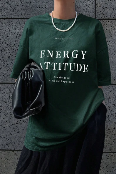 Unisex Energy Baskılı Tasarım Tshirt - Resim 6