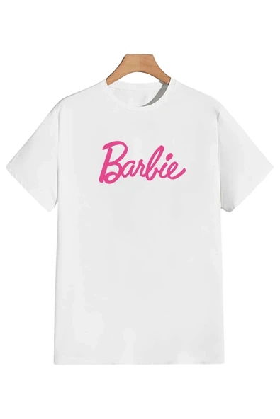 Barbie Baskılı 2'li Paket Kadın Oversize Tshirt - Resim 8