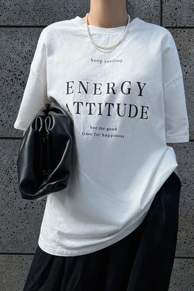 Unisex Energy Baskılı Tasarım Tshirt - Resim 3