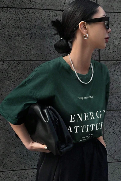 Unisex Energy Baskılı Tasarım Tshirt - Resim 5