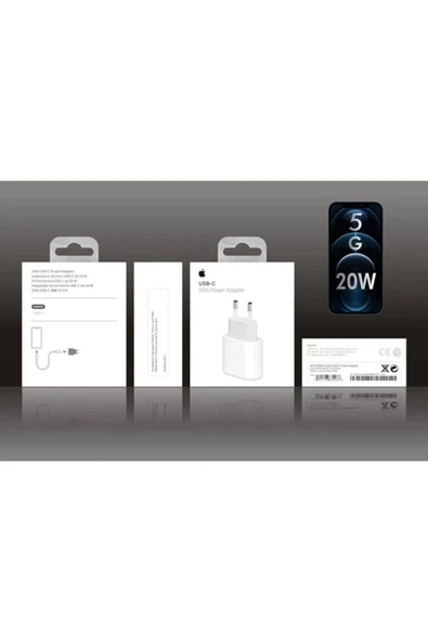 Iphone Şarj Aleti 11 - 11 Pro Max - 12 - 12 Pro 13- 13 Pro Uyumlu Hızlı Şarj Aleti 20w Güç Adaptörü - 3