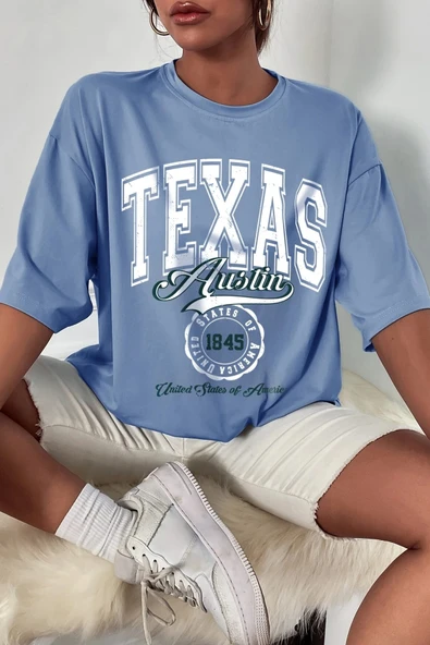 Unisex Texas Tasarım Tshirt - Resim 4