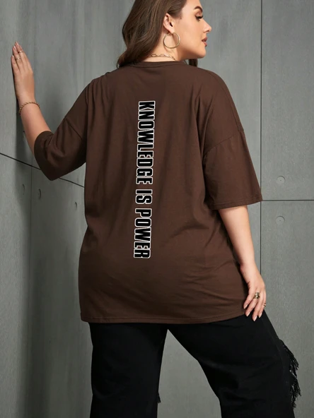 Unisex Knowledge is Power Baskılı Tasarım Tshirt - 3
